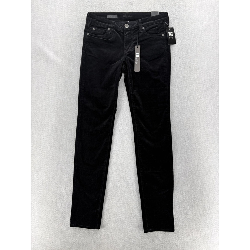 KUT From The Kloth Diana Skinny Pants Womens 6 Black Corduroy Stretch Jegging